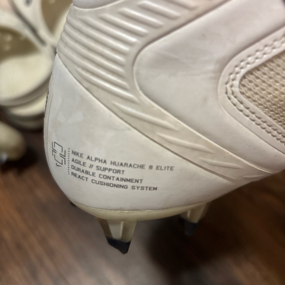 Nike Alpha Huarache 8 Elite Lacrosse Cleats Men’s 8.5 White